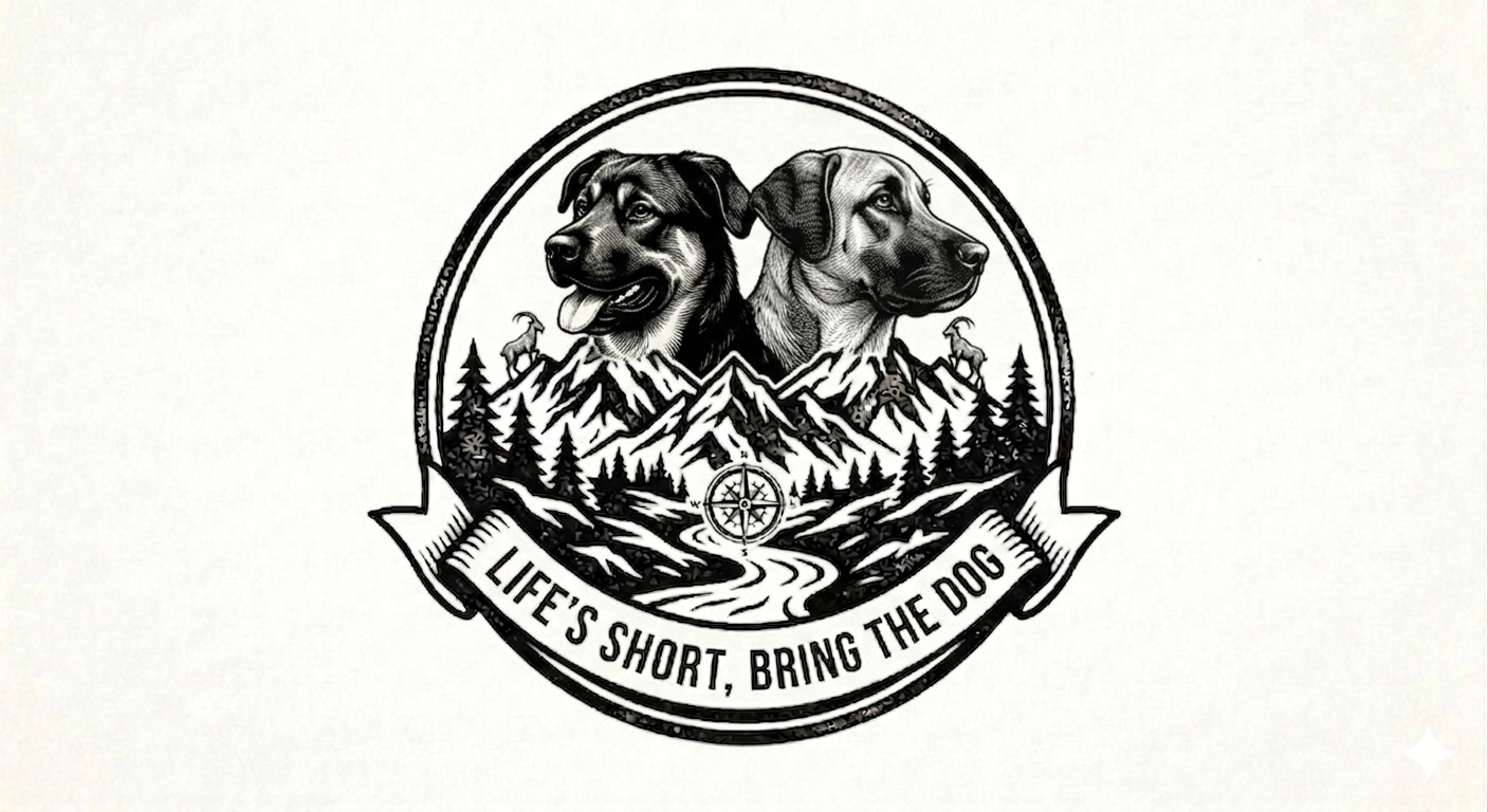 TTDK9 brand logo badge featuring working dogs, mountains, and livestock.